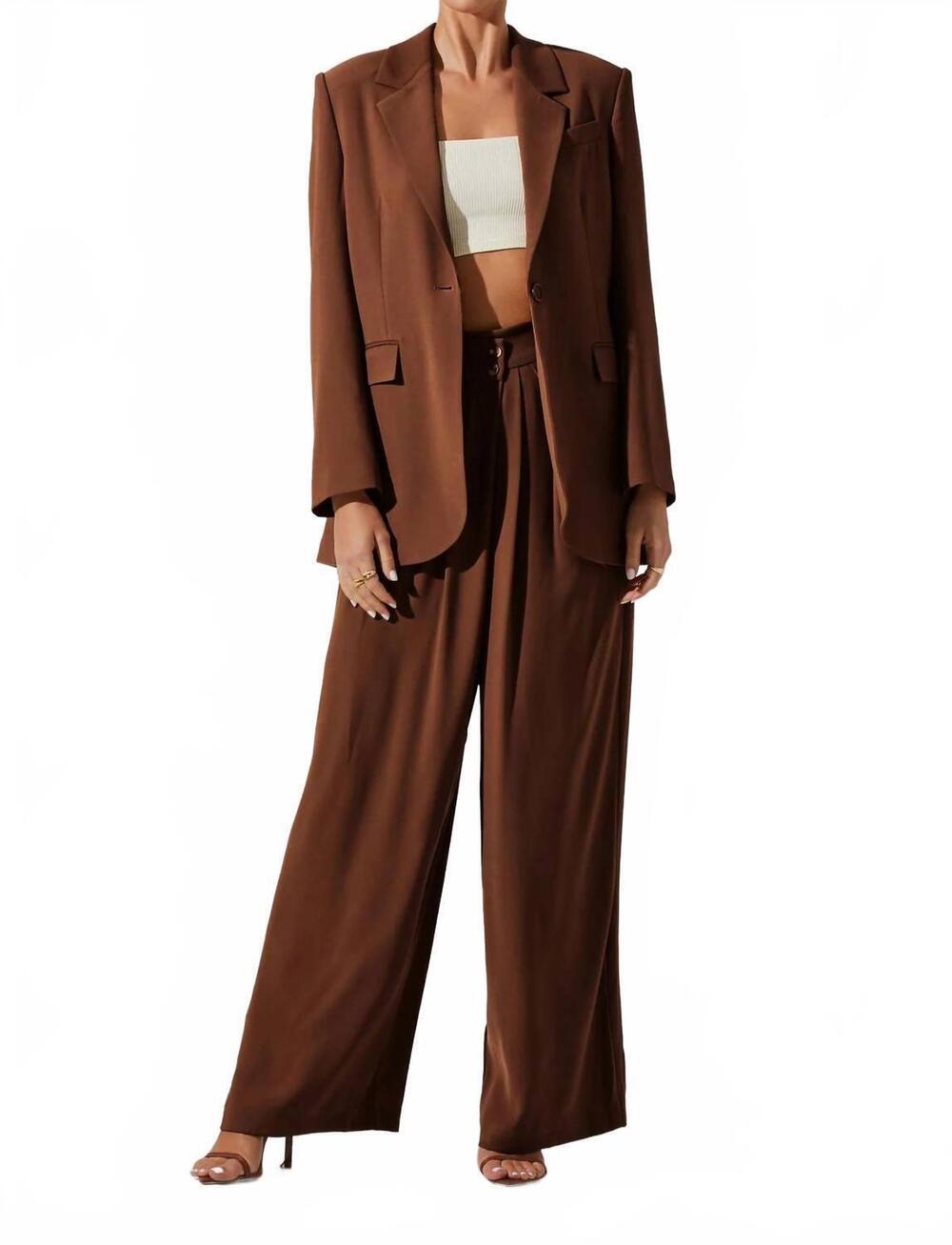 NEW ASTR laudine blazer in brown